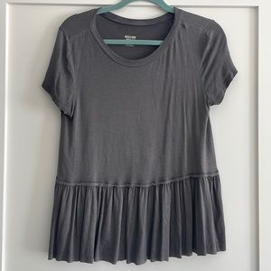 Gray Ruffle Shirt